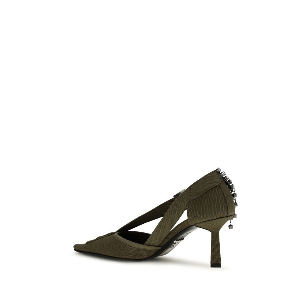 Canvas Pumps with crystals