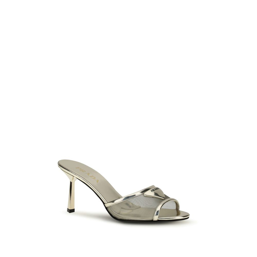 Sandals with the triangular logo