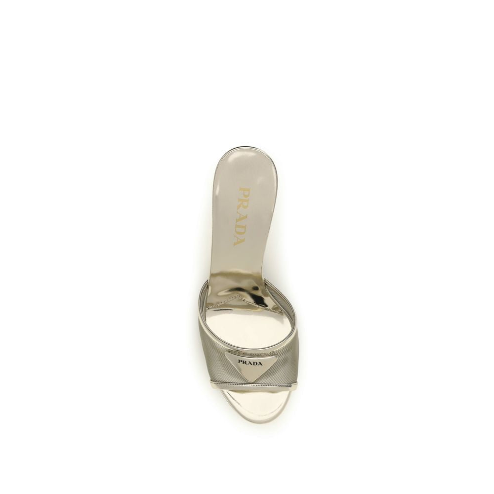Sandals with the triangular logo