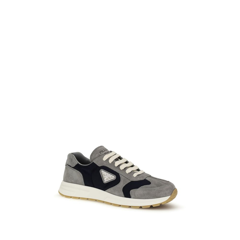 Prax Sneakers in suede and Re-Nylon