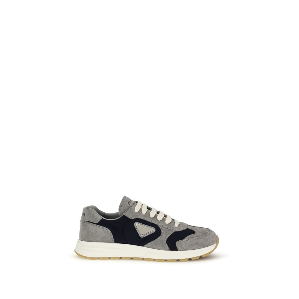 Prax Sneakers in suede and Re-Nylon