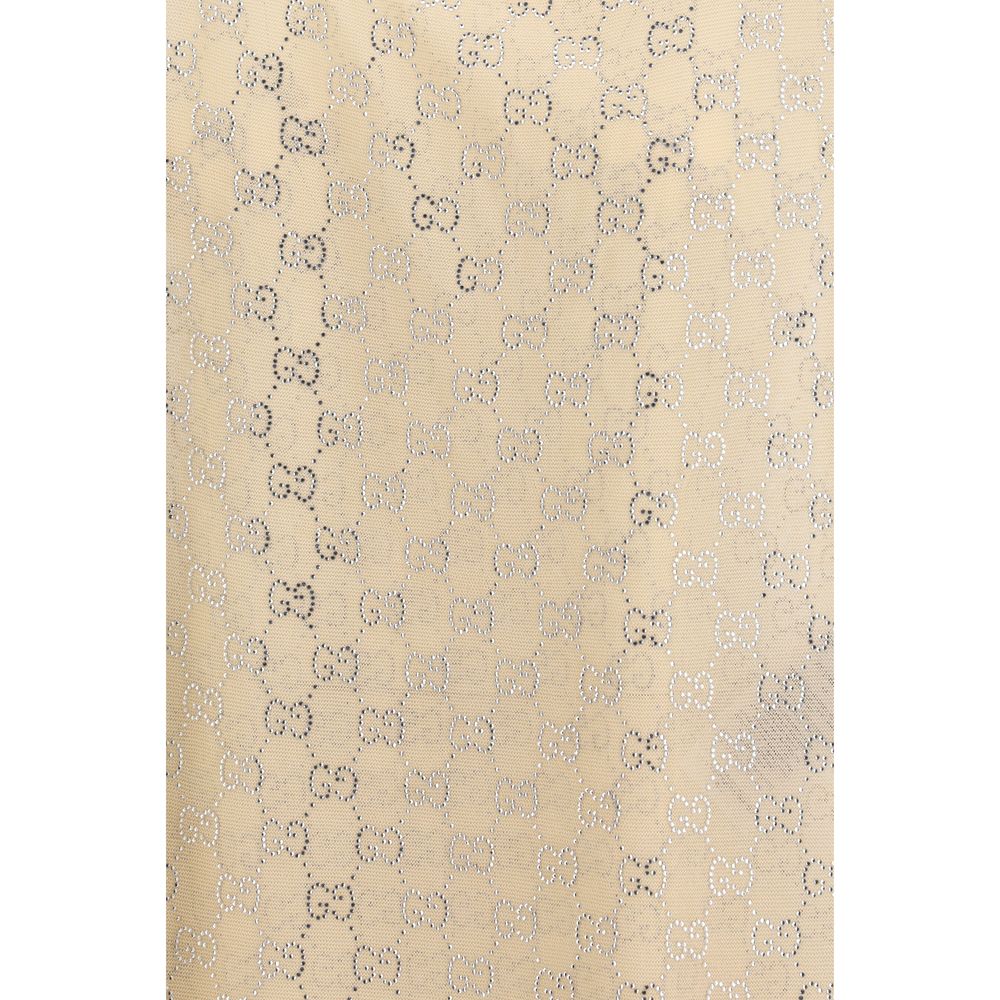 Sleeveless Top with all-over glittering GG logo