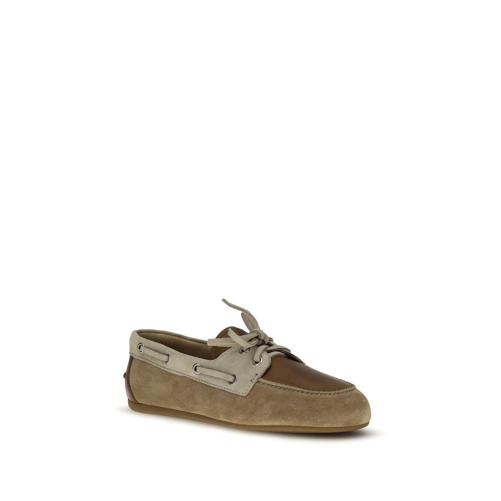 Leather and suede Loafers