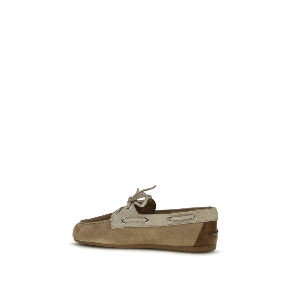 Leather and suede Loafers