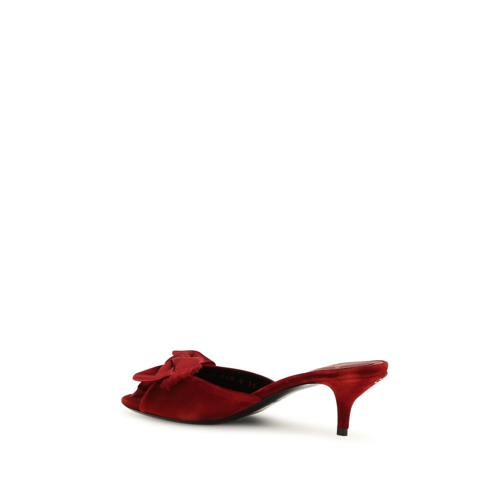 Marie velvet slide Sandals