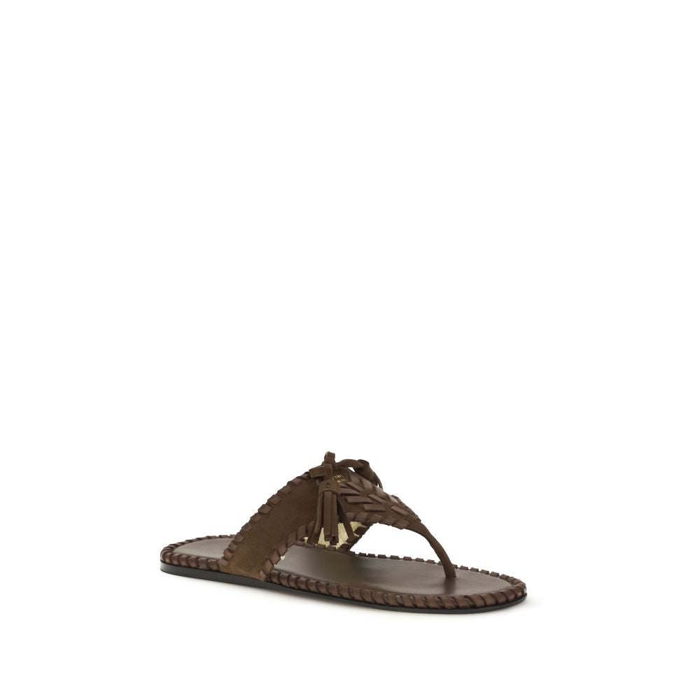 Thong Sandals with tassels