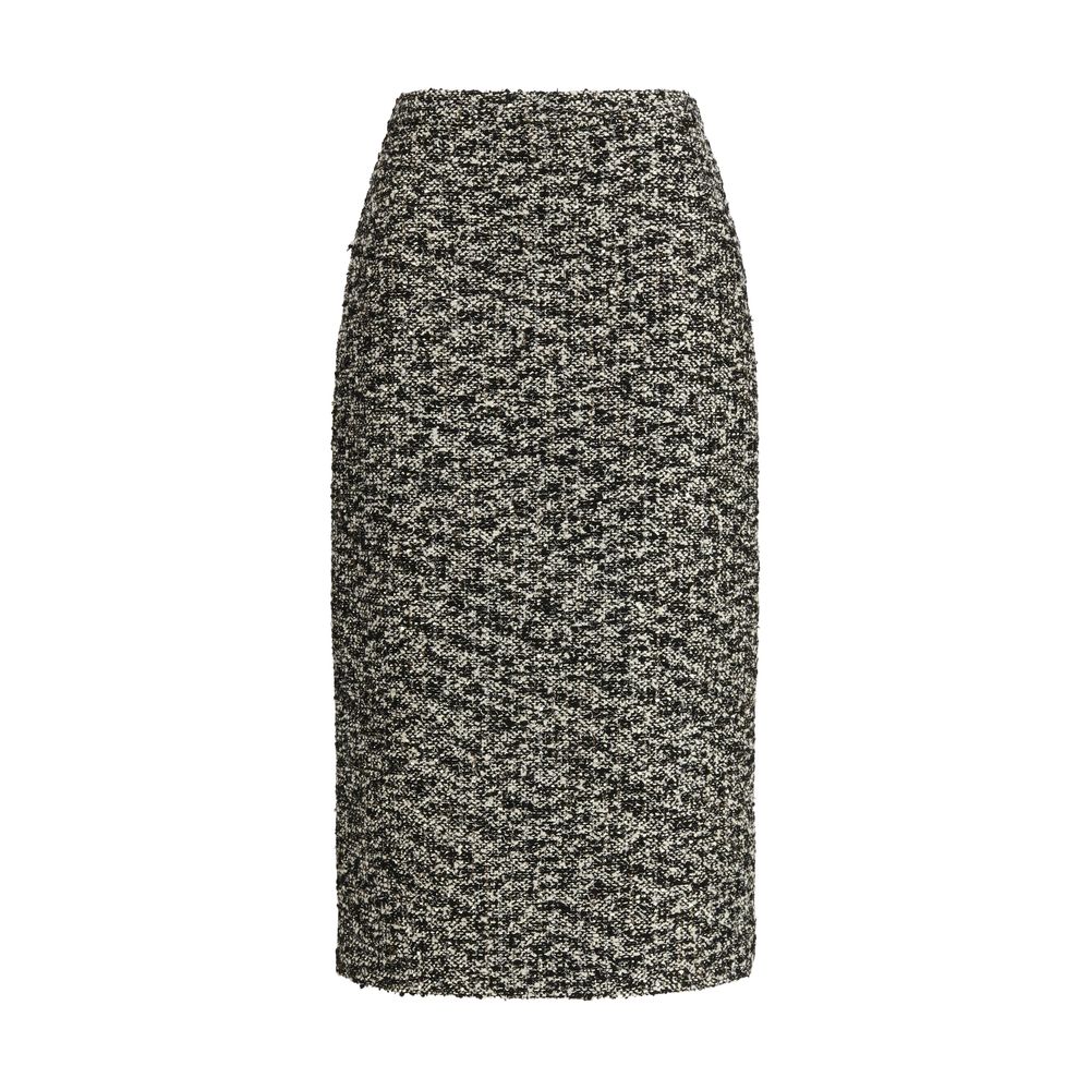 Midi Skirt in laminated bouclé fabric