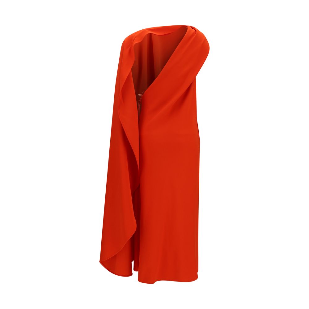 Draped silk maxi Dress