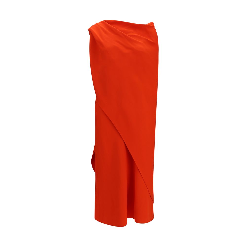 Draped silk maxi Dress