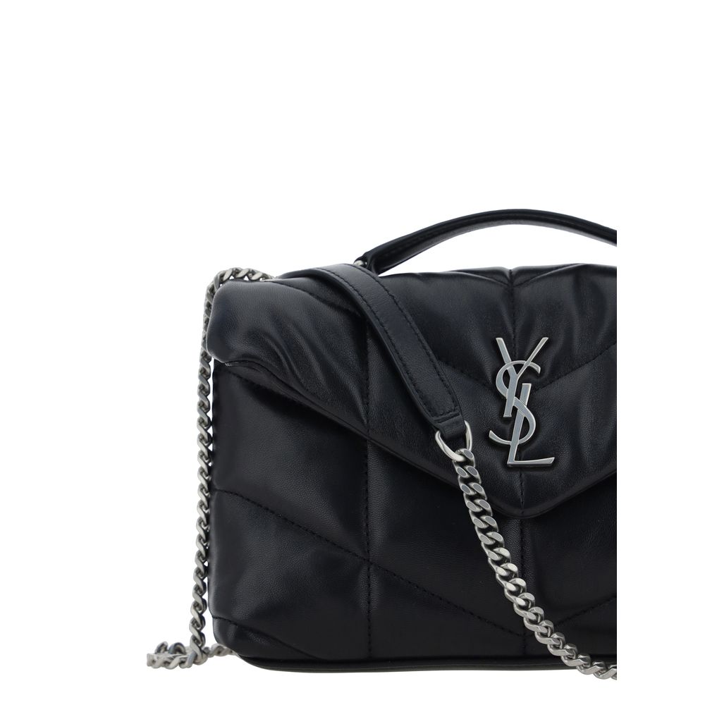 Gesteppte Leder-Schultertasche