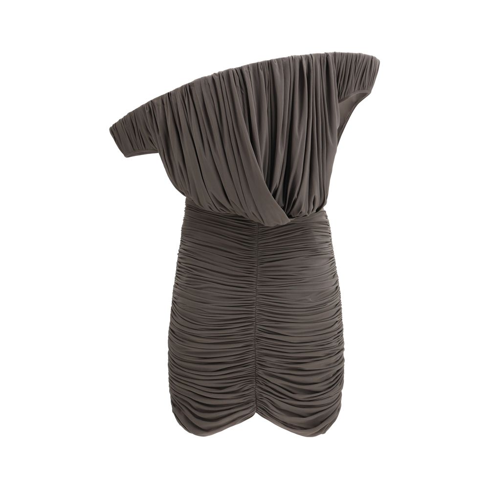 Asymmetrisches Blütenblatt-Minikleid