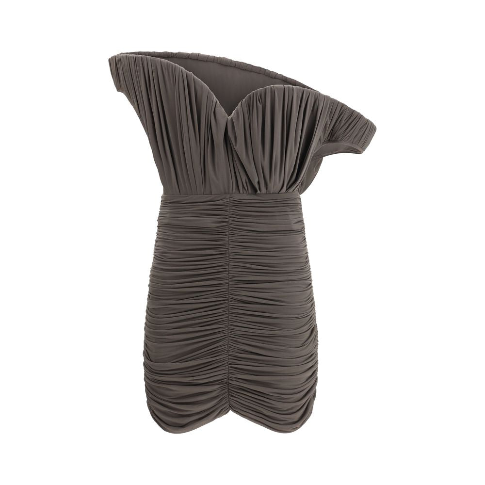 Asymmetrisches Blütenblatt-Minikleid