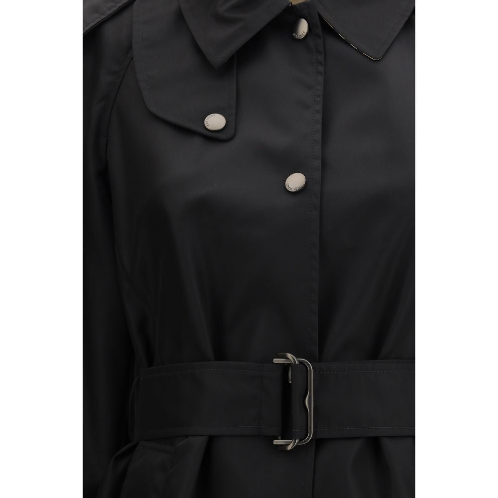 Long Nylon Car Coat With Hood