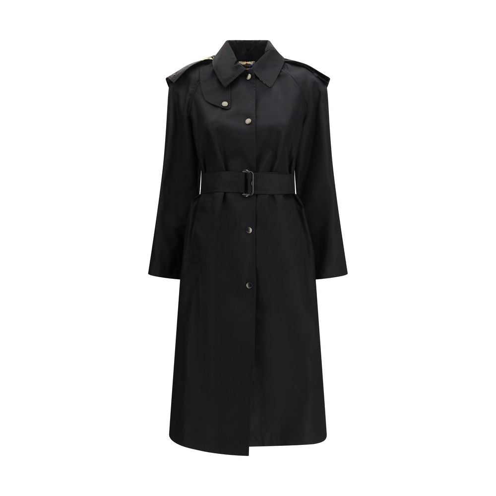 Long Nylon Car Coat With Hood