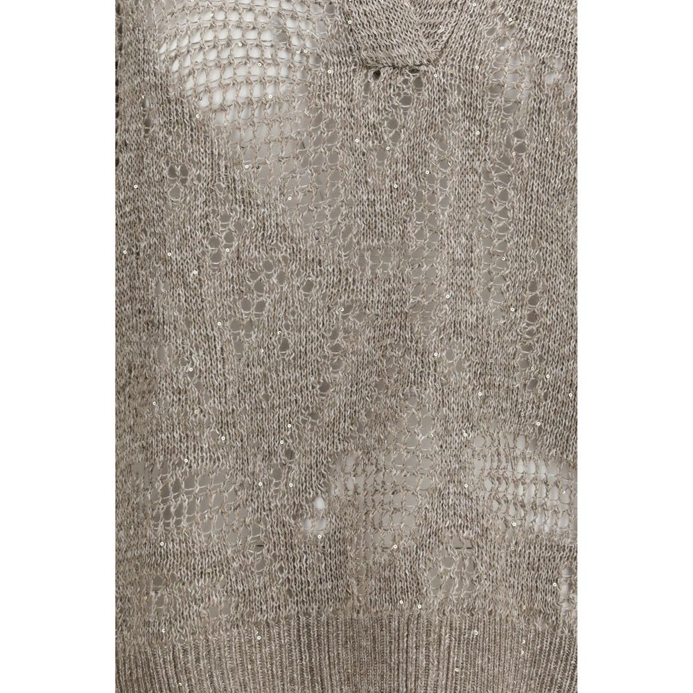 T-Shirt mit schillerndem Seerosenmuster