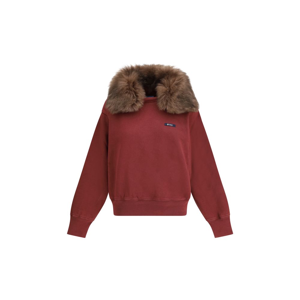 Sweatshirt mit Shearling-Kragen