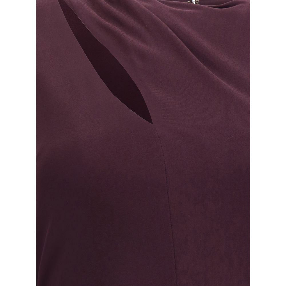 Jersey-Midikleid mit Schal