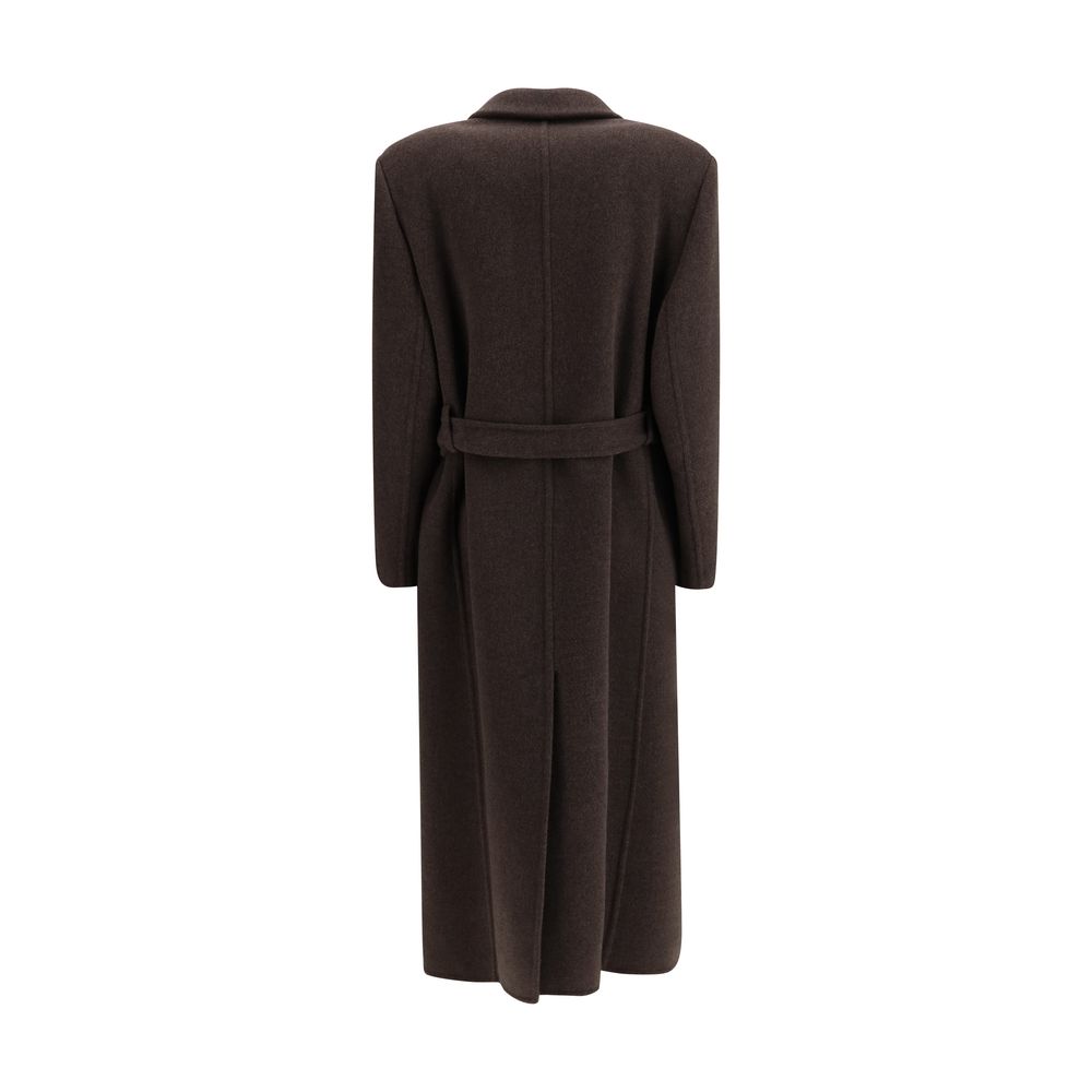 Brown Double-Breasted Coat