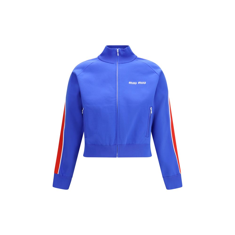Blaues Sweatshirt mit Reißverschluss