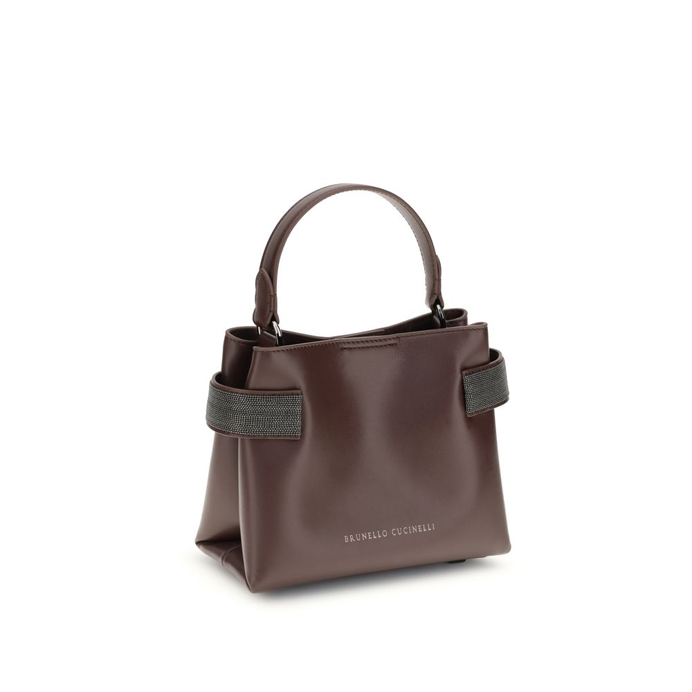 Bordeaux Lederhandtasche