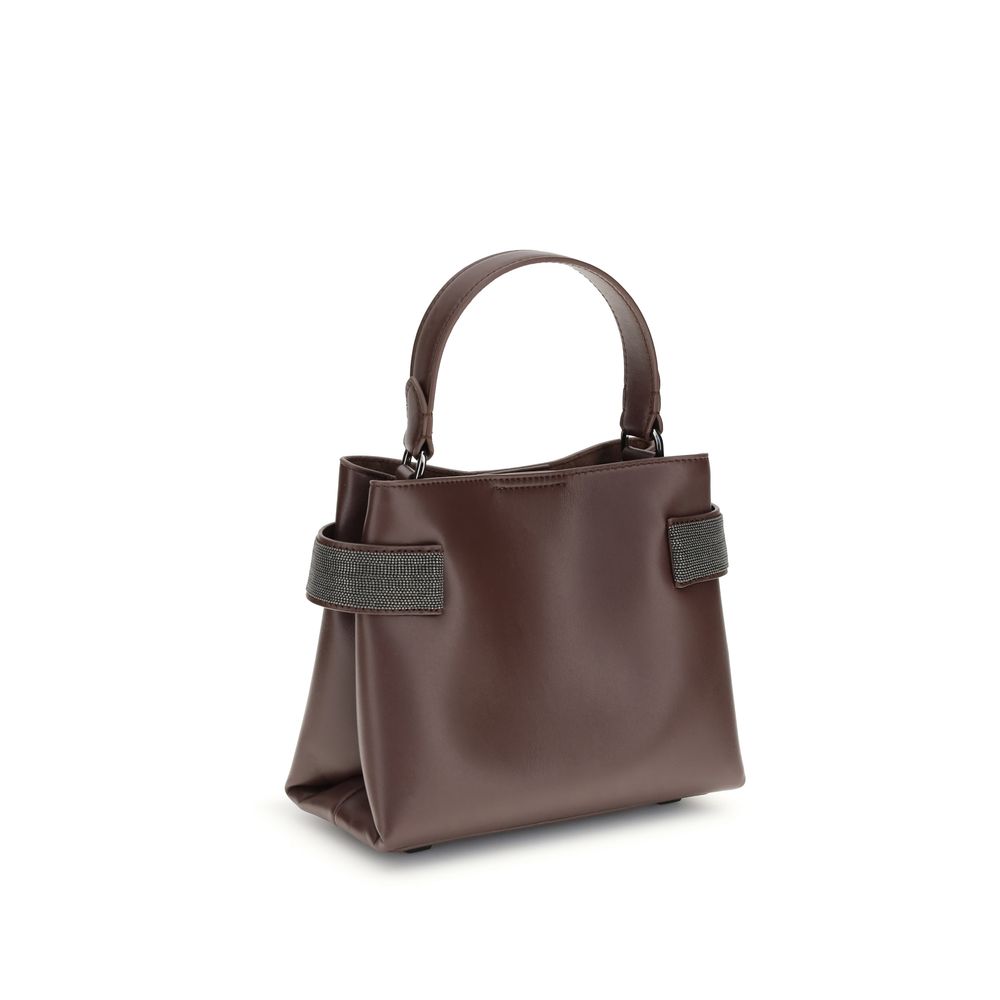 Bordeaux Lederhandtasche