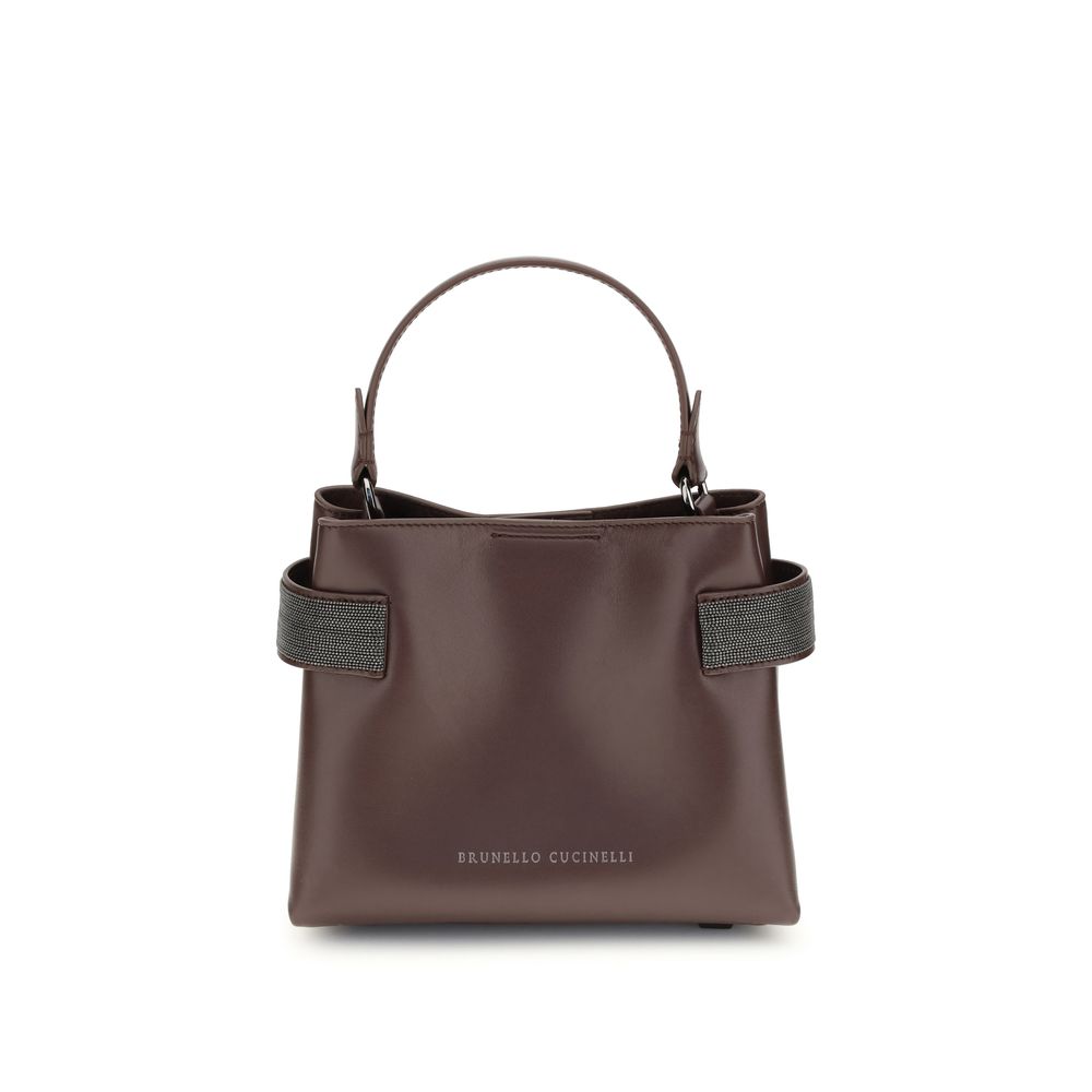 Bordeaux Lederhandtasche