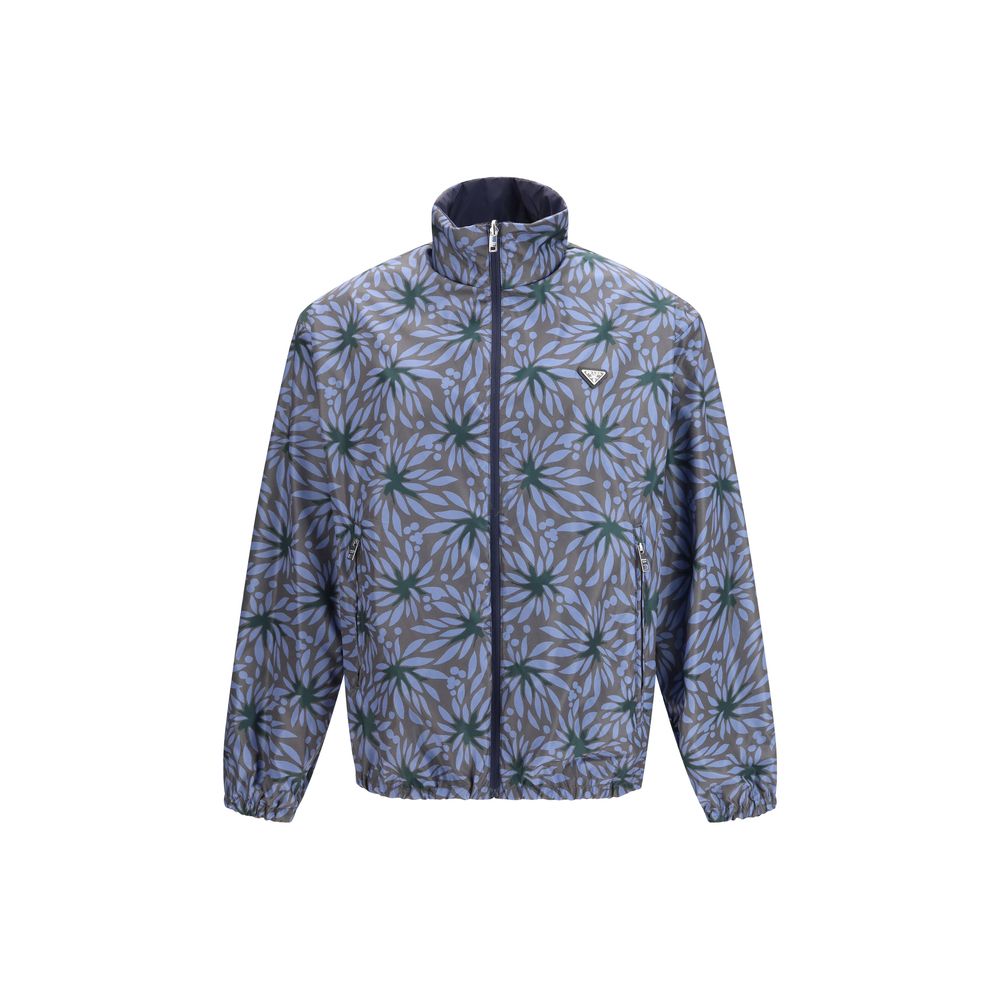 Blaue Re-Nylon-Wendejacke