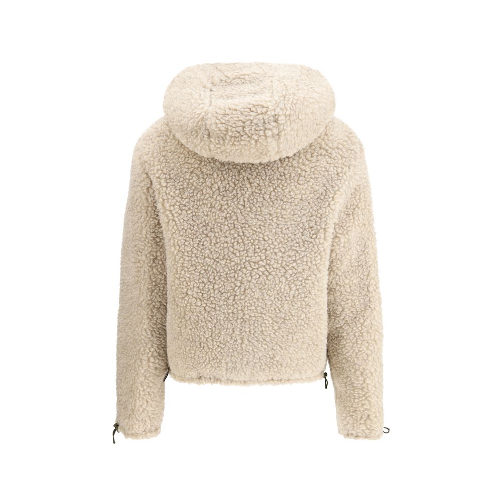 Teddy Down Jacket with Technical Pongé