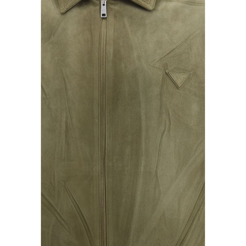 Grüne Wildlederjacke