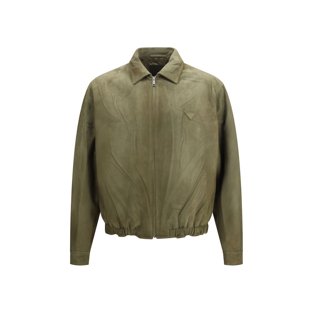 Grüne Wildlederjacke