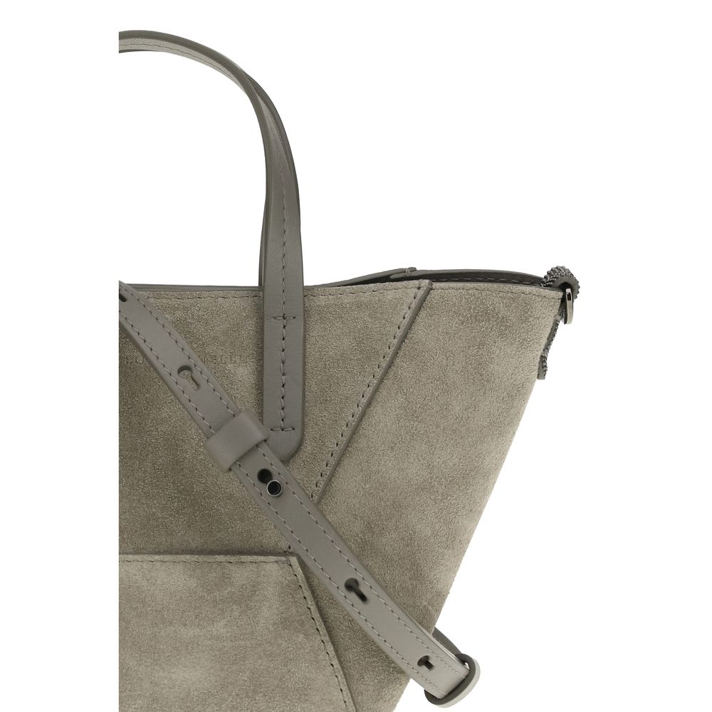 Borsa a tracolla in pelle scamosciata