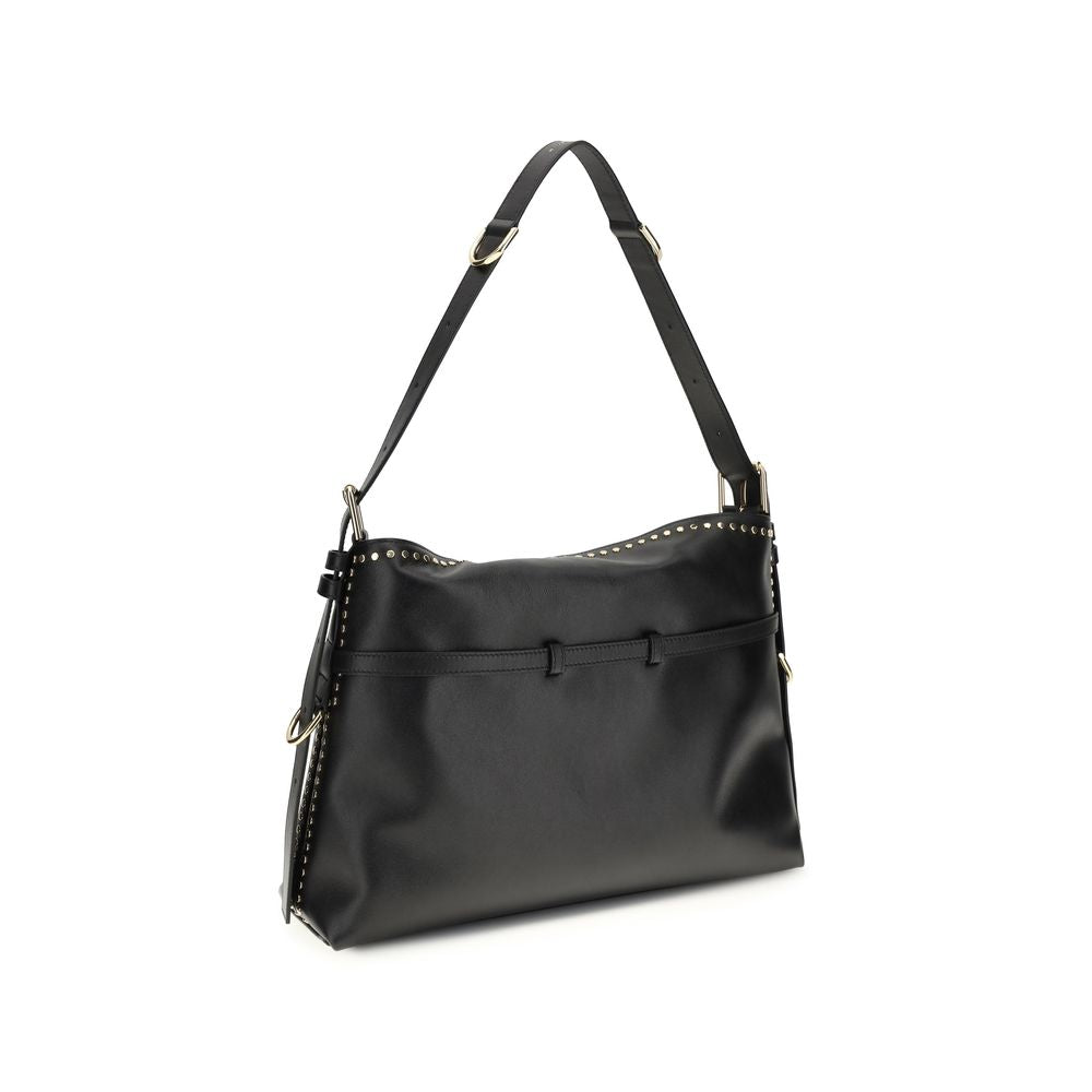 Large Voyou Shoulder Bag in Shiny Leather