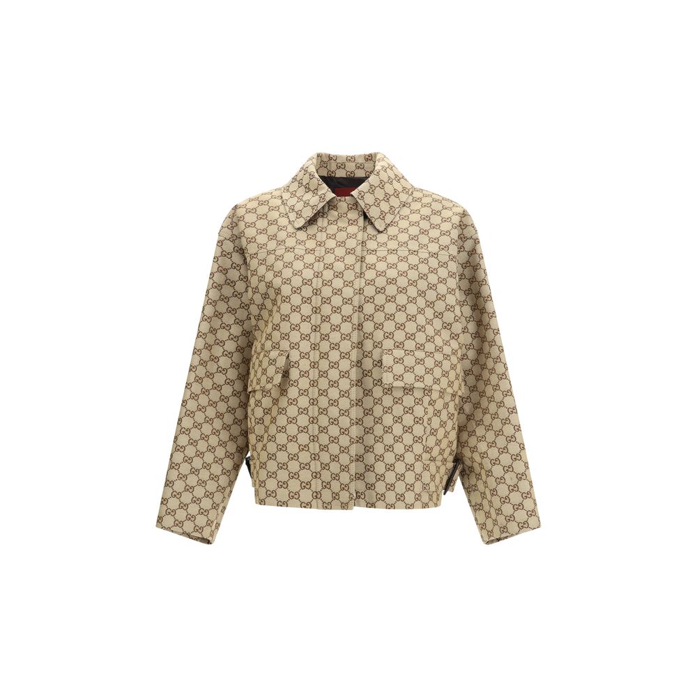 GG Canvas Bomber Jacket