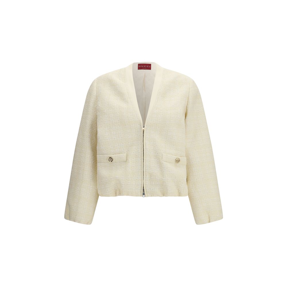 Checked Cotton-Blend Tweed Jacket