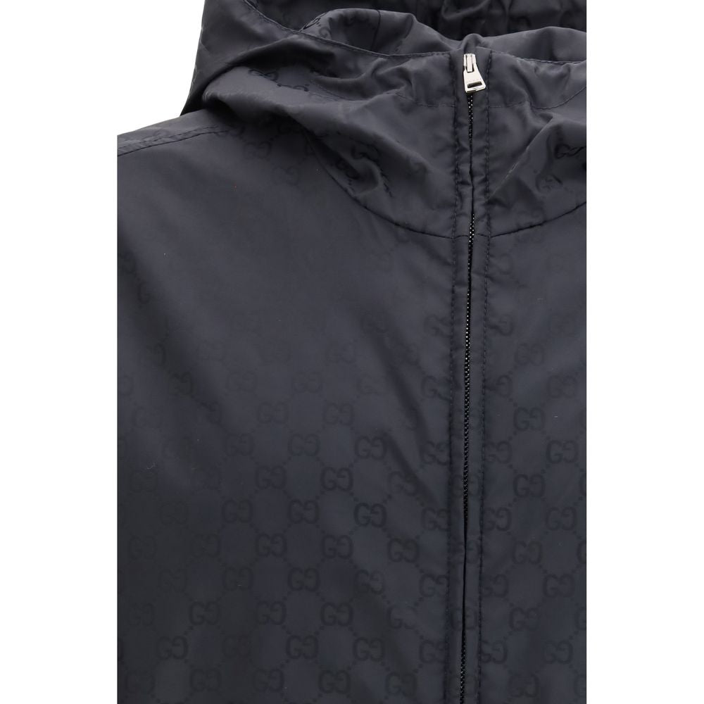 GG Jacquard Nylon Zip Jacket