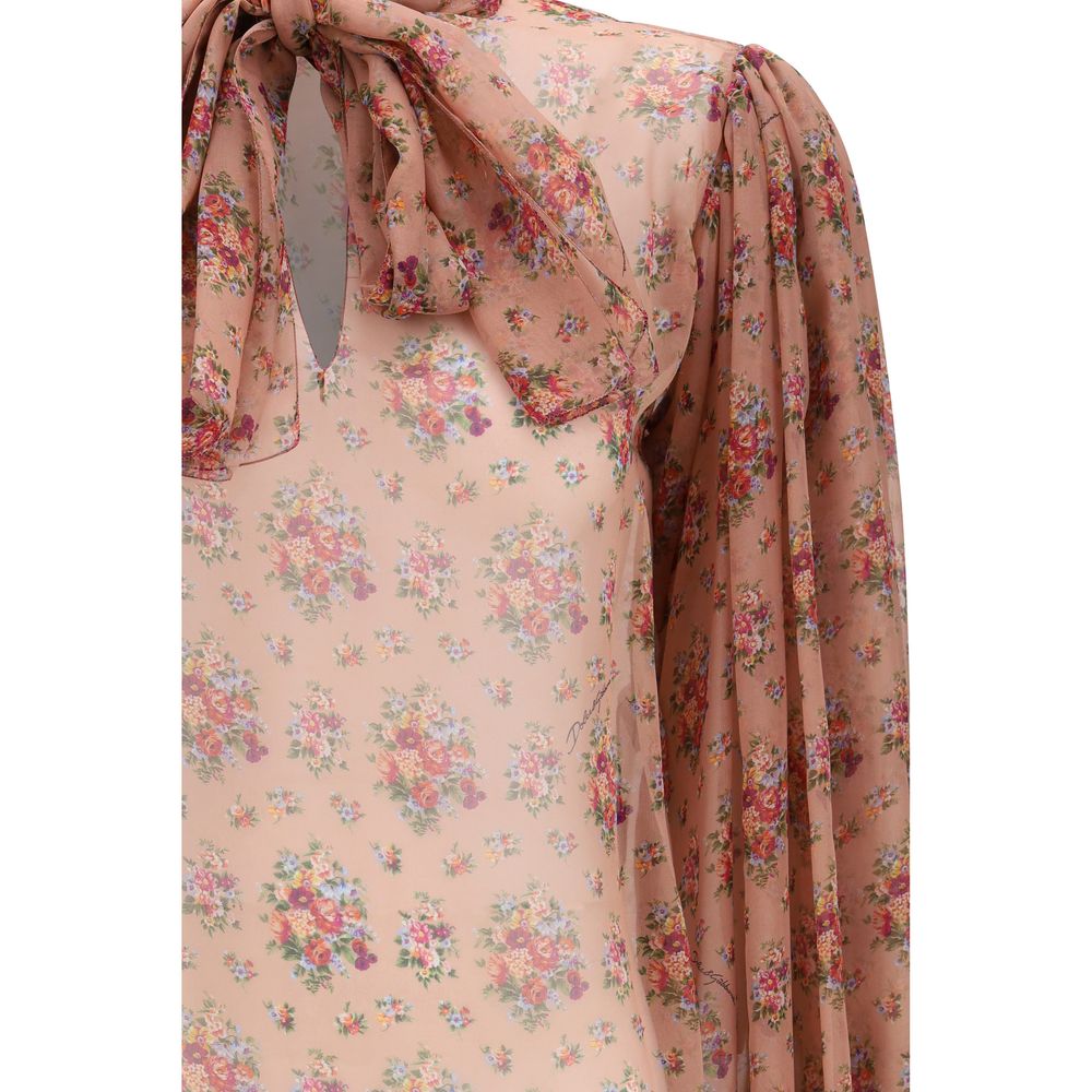 Floral Print Chiffon Blouse