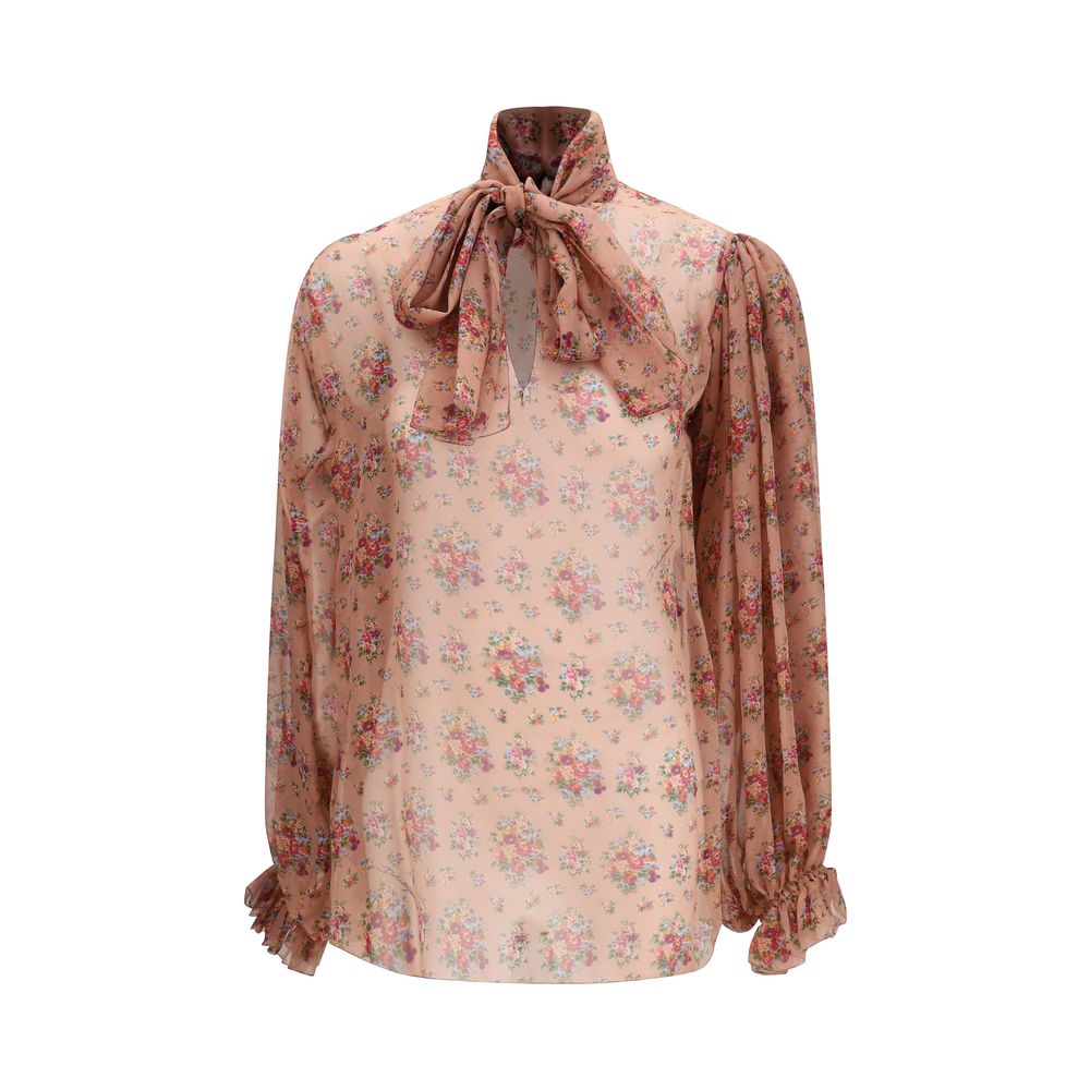 Floral Print Chiffon Blouse