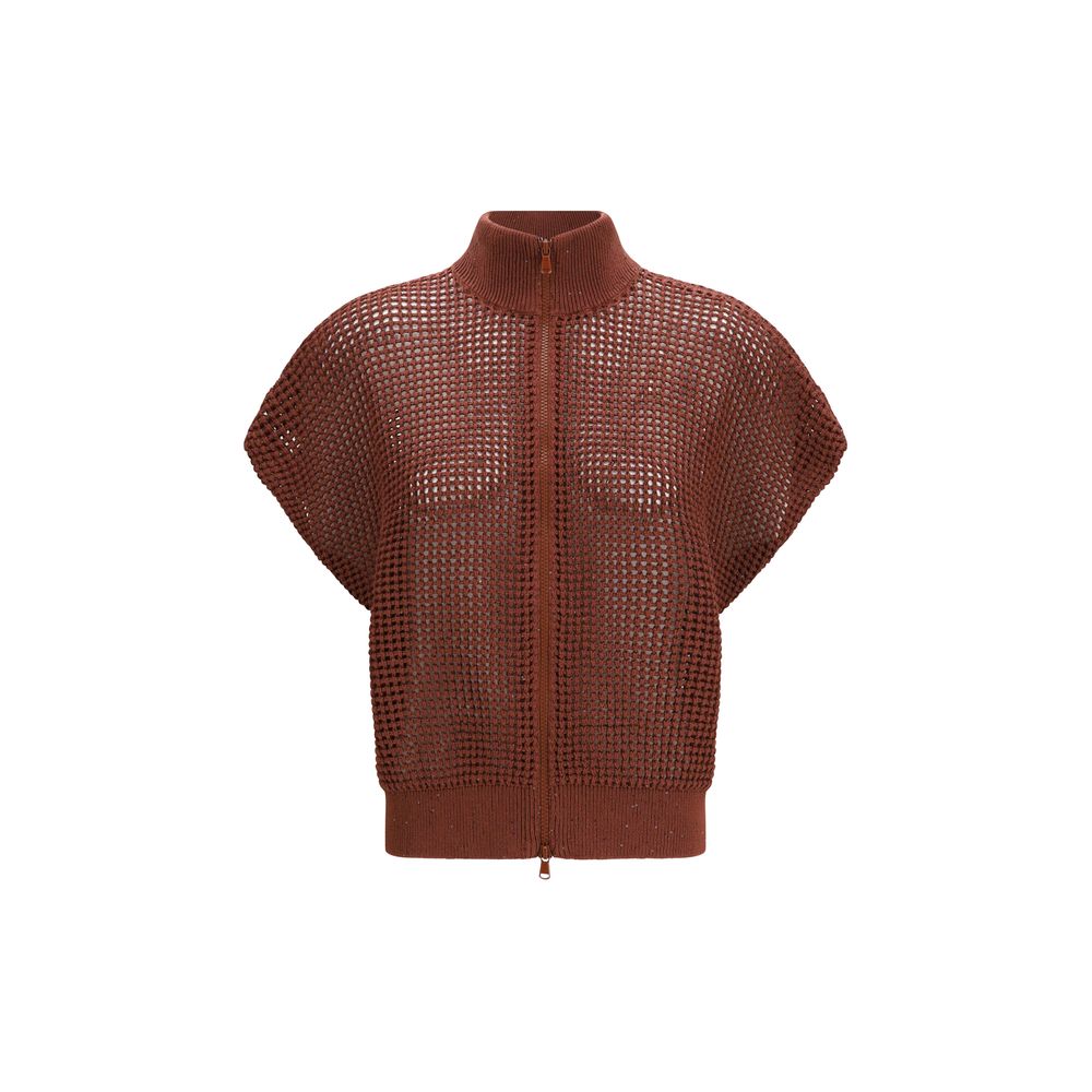 Cotton Mesh Cardigan