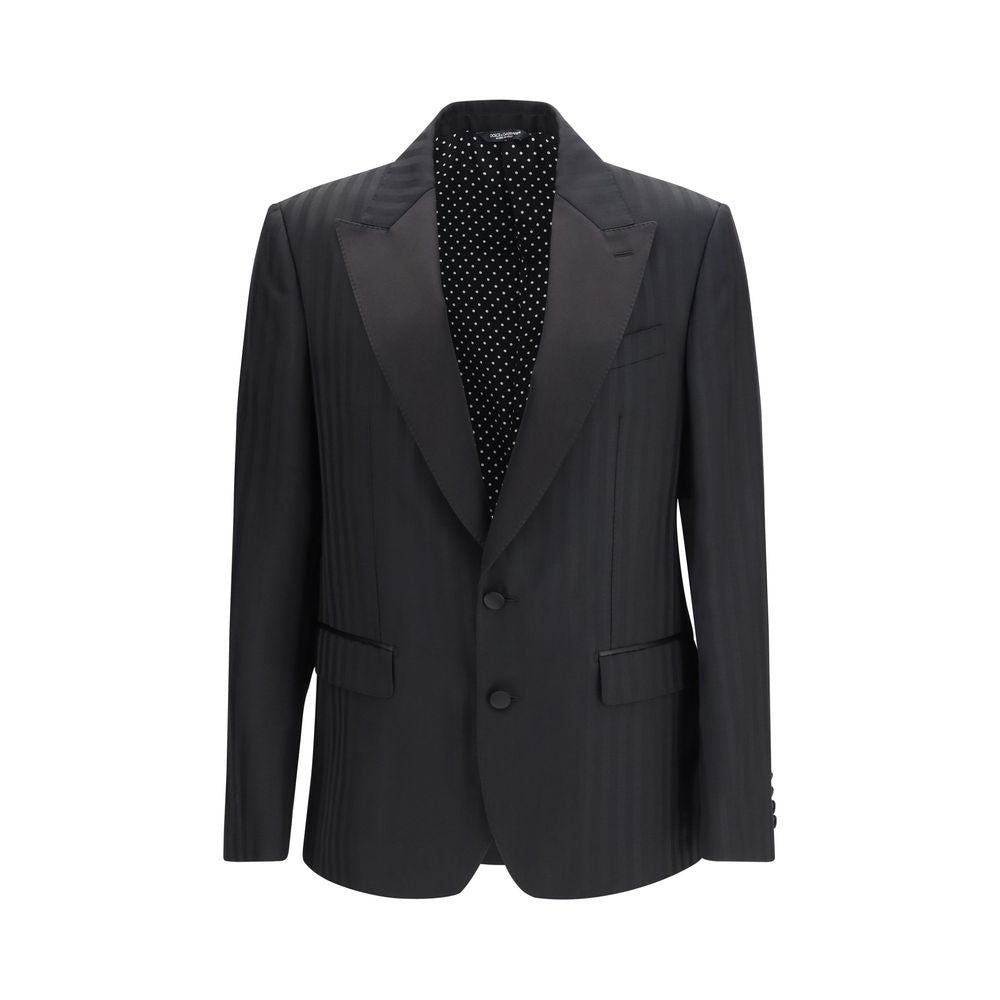 Striped Peak-lapel Blazer