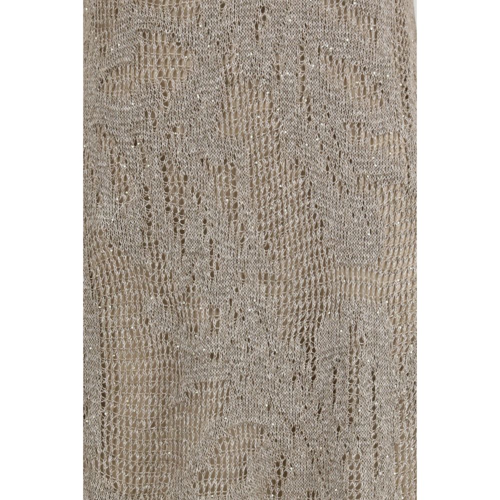 Sequin-embellishment Knitted Dress
