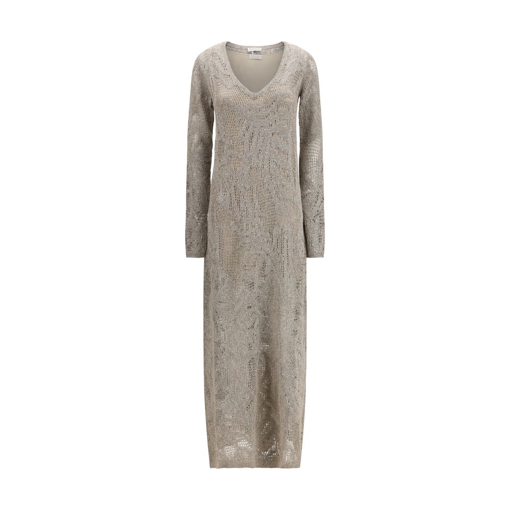 Sequin-embellishment Knitted Dress