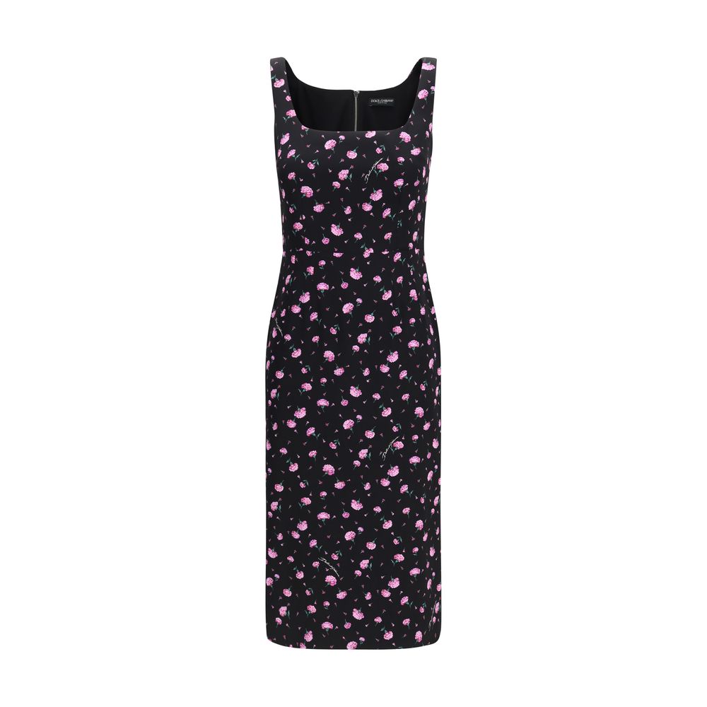 Carnations Print Sheath Dress