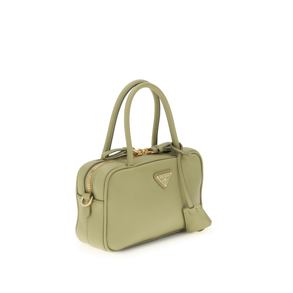 Grüne Lederhandtasche