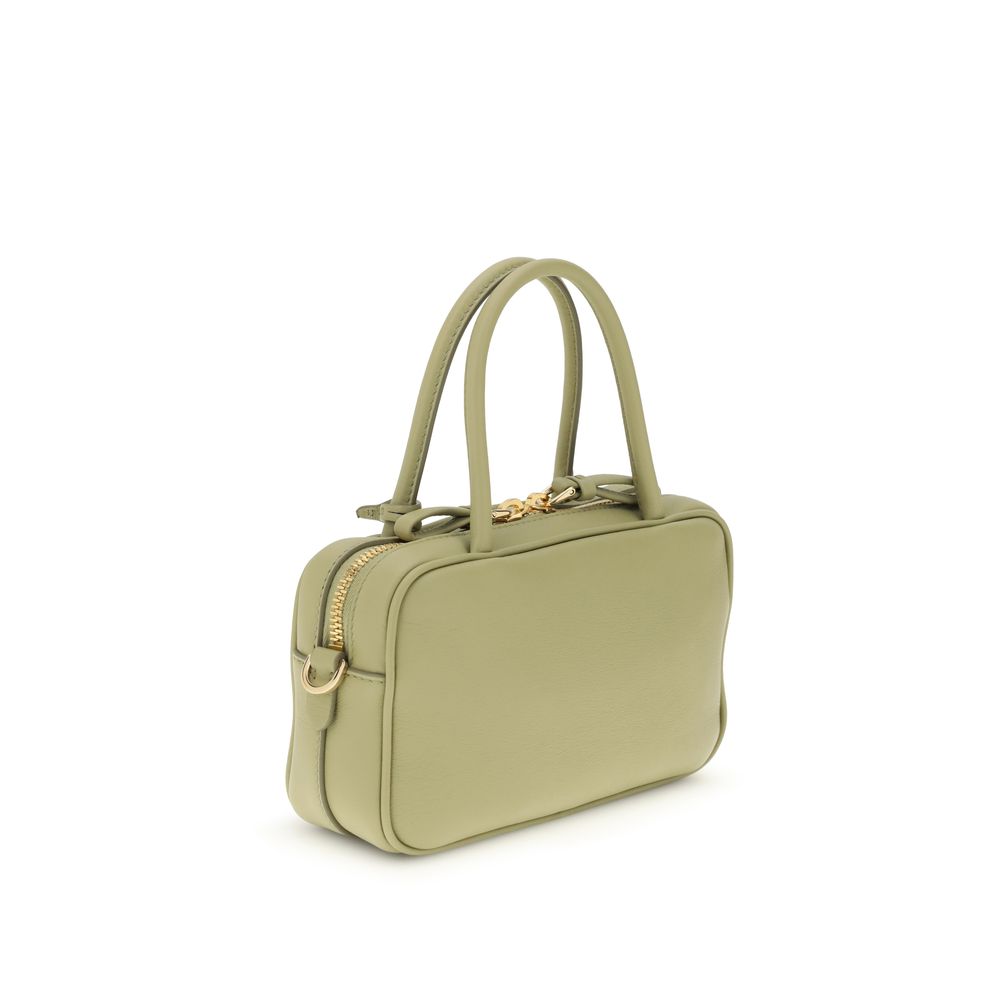 Grüne Lederhandtasche