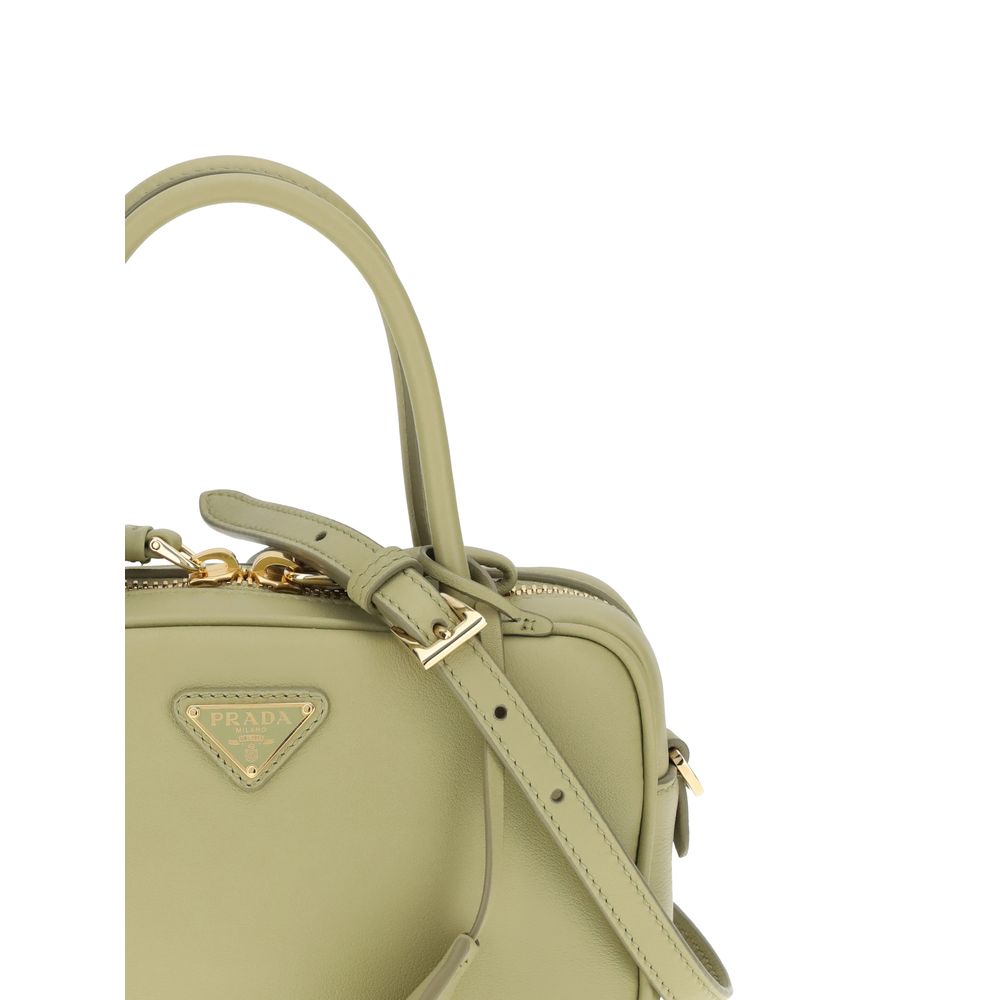 Grüne Lederhandtasche