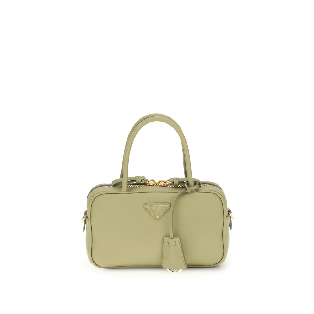 Grüne Lederhandtasche