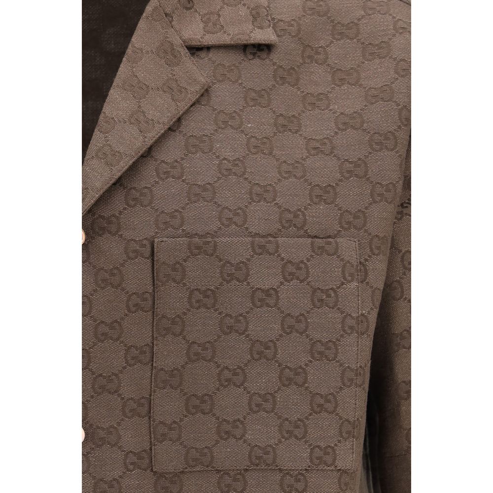 GG Linen Blend Bowling Shirt