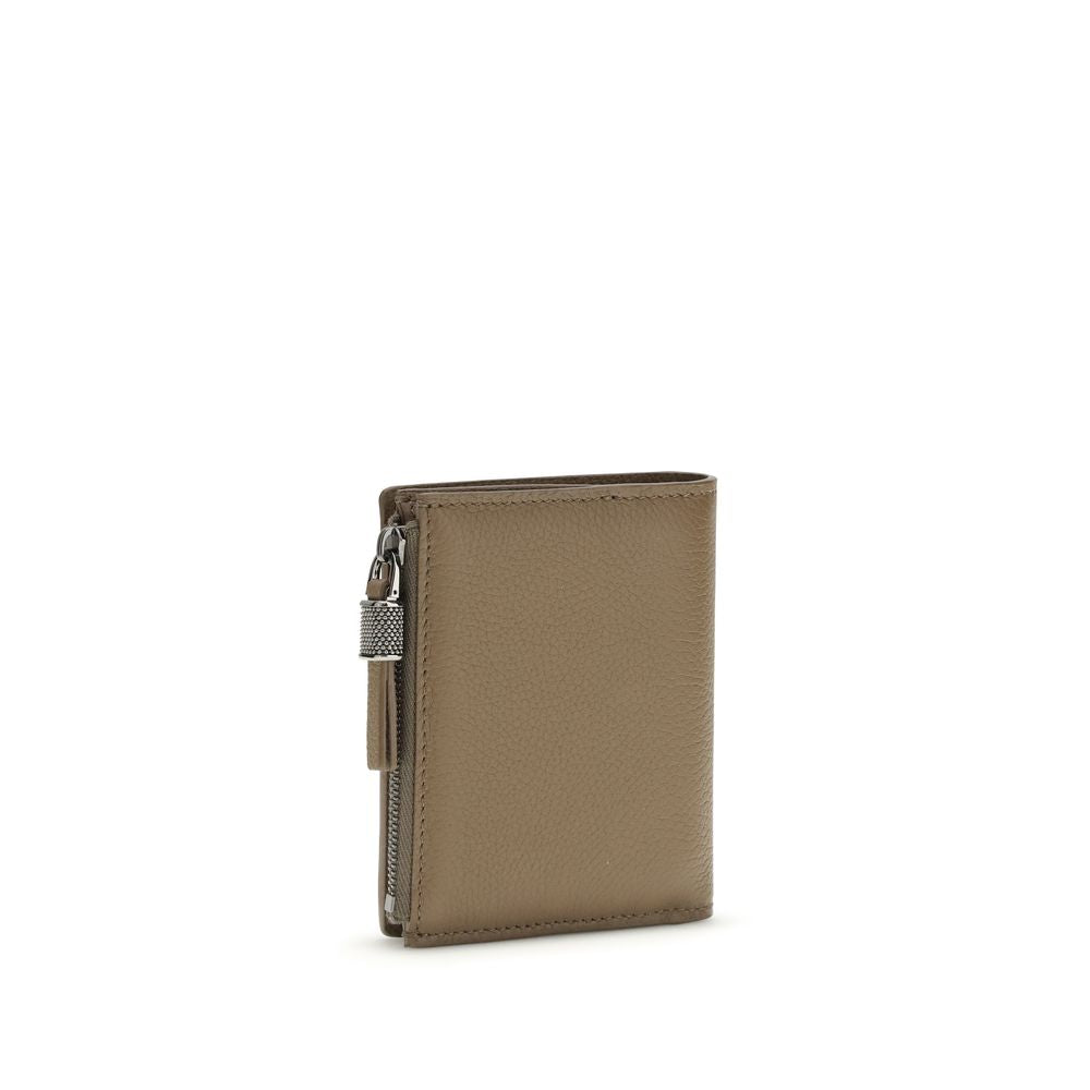 Small Zip-pocket Leather Wallet