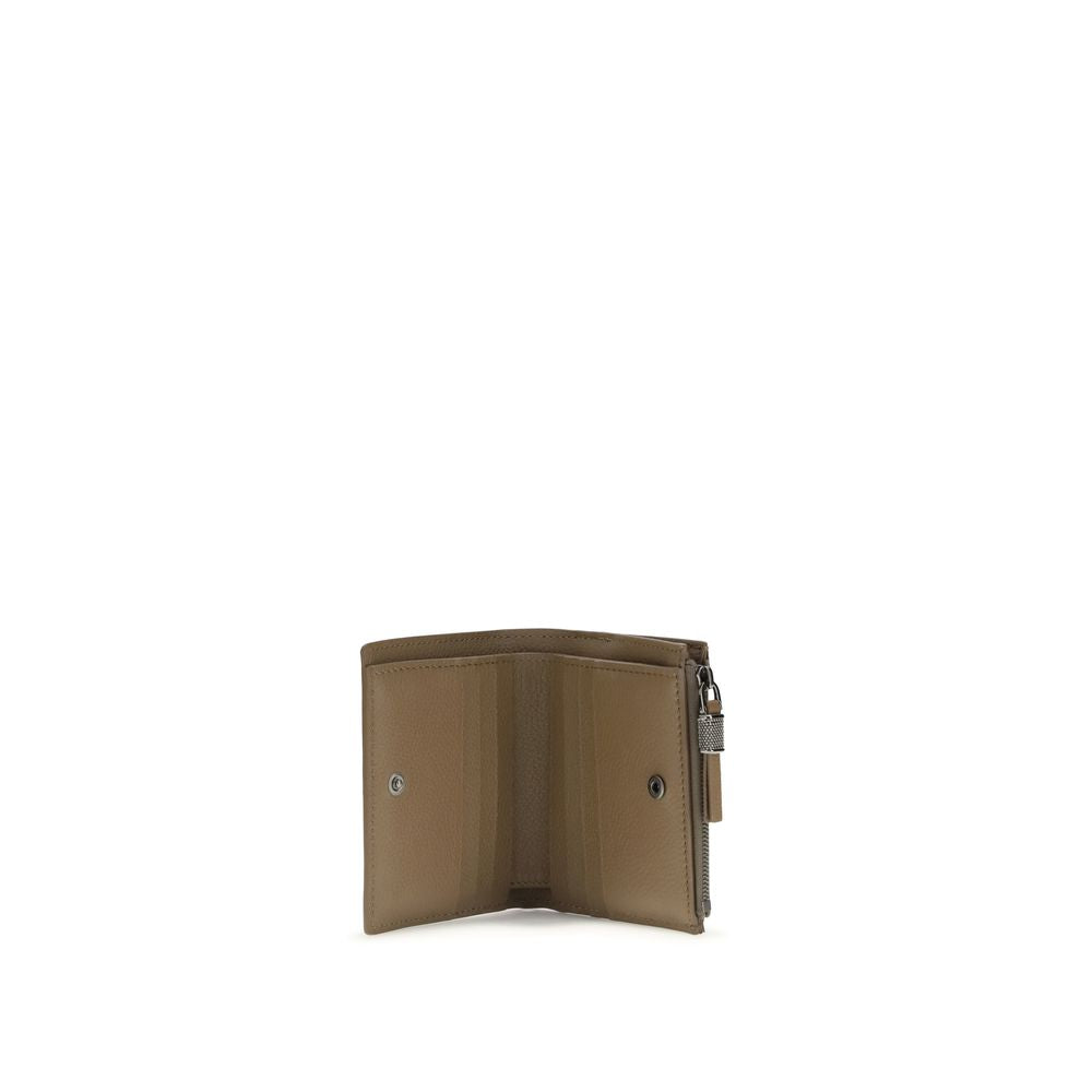 Small Zip-pocket Leather Wallet