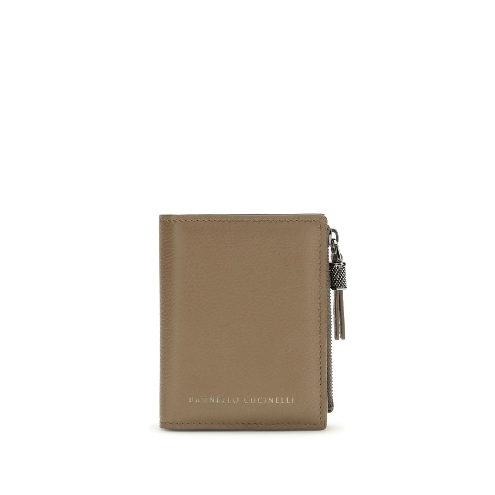 Small Zip-pocket Leather Wallet